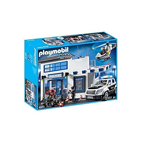 Playmobil 9372 Poste De Police Et Véhicules