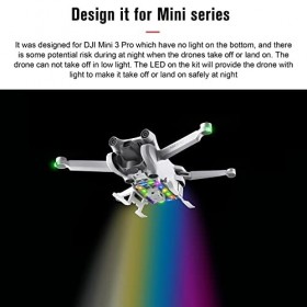 Landing coloré stell pour mini 3 Pro châssis élargi pliable avec dispositif datterrissage à la lumière flash pour DJI Mini 3