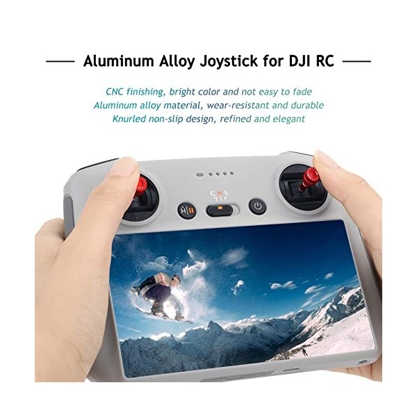 iEago RC Mini 3 Pro Alliage Daluminium Joystick + Protection de Joystick, Thumb Rocker Stick Support pour DJI Mini 3 Pro/Min