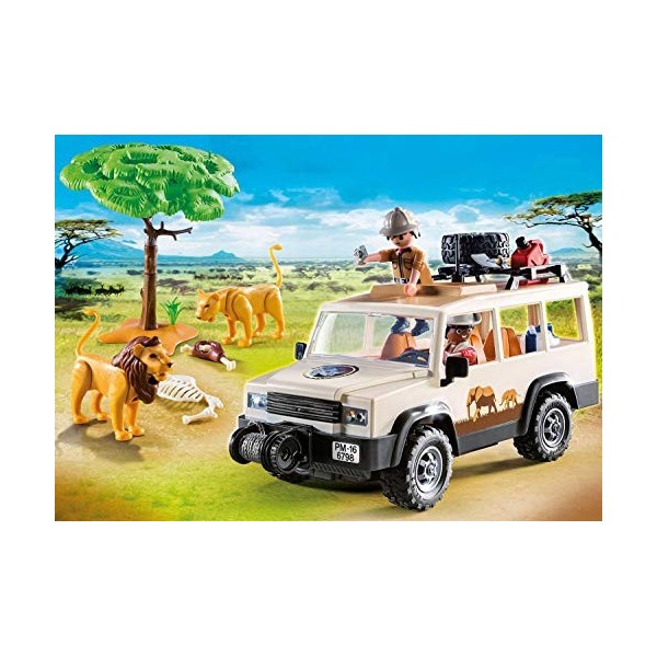 Playmobil 6798 Aventuriers avec 4x4 et Couple de Lions 5 