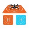 Hsthe Sea Square Drone Atterrissage, Accessoires pour Drone, Drone Pad Universel Étanche Pliable Drone Helipad 50Cm/19.69In, 
