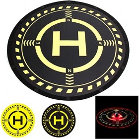 YUNIQUE France Drone Landing Pad avec LED Light 70 cm Plate-Forme d’atterrissage pour DJI Mavic 3 / Mini 2 / Mini 3 Pro/Mini 