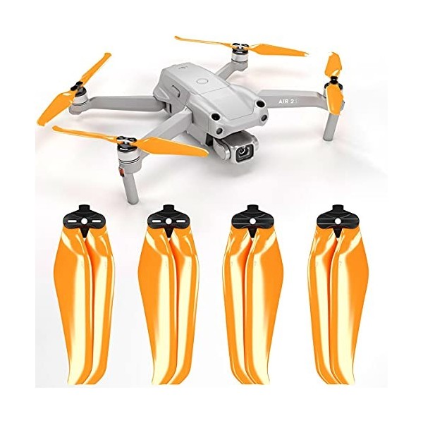 Hélices Master Airscrew Stealth pour DJI Air 2S - Orange, 4 pièces