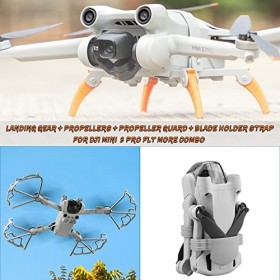 iEago RC 4 en 1 Mini 3 Pro Kit: Protection d’hélice + Train datterrissage Pliable + Protecteur de Garde Dhélices Fixateur +