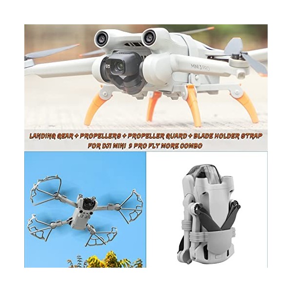 Lot de 2 paires dhélices pour drone DJI Mini 3 Pro, 8 pièces Drone