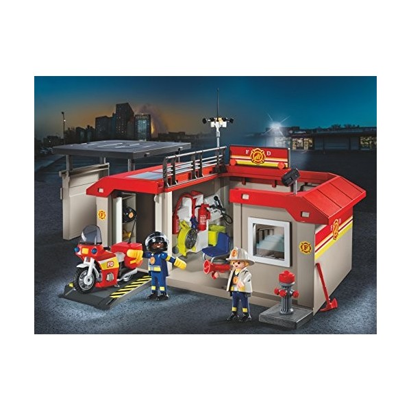 Playmobil 5663 - City Action - Caserne de pompiers transportable