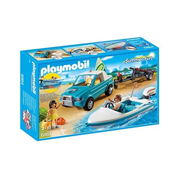 Playmobil - 6864 Voiture avec bateau et moteur submersible