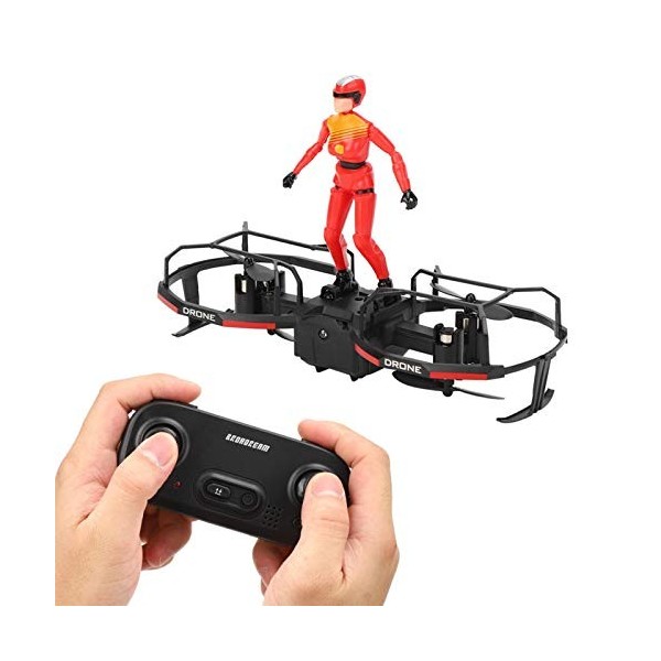 Shipenophy Drone pour photographie aérienne haute définition Quadcopter pour débutants et enfants rouge 