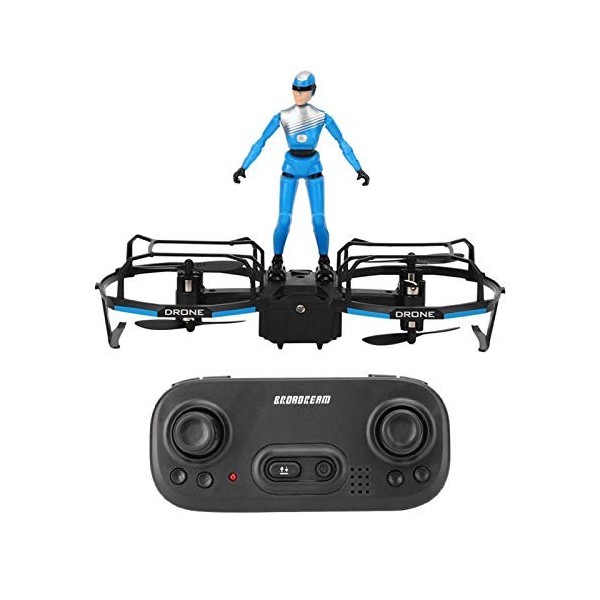 Shipenophy Drone pour photographie aérienne haute définition Quadcopter pour débutants et enfants rouge 