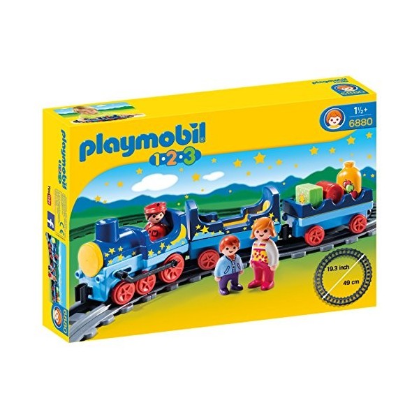 Playmobil 6880 Train étoilé avec passagers et Rails Multicolore