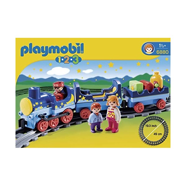 Playmobil 6880 Train étoilé avec passagers et Rails Multicolore