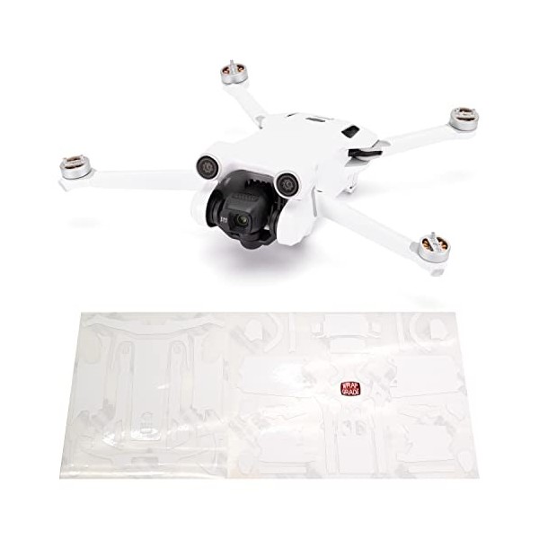 WRAPGRADE Skin Compatible avec DJI Mini 3 Pro Racing White 