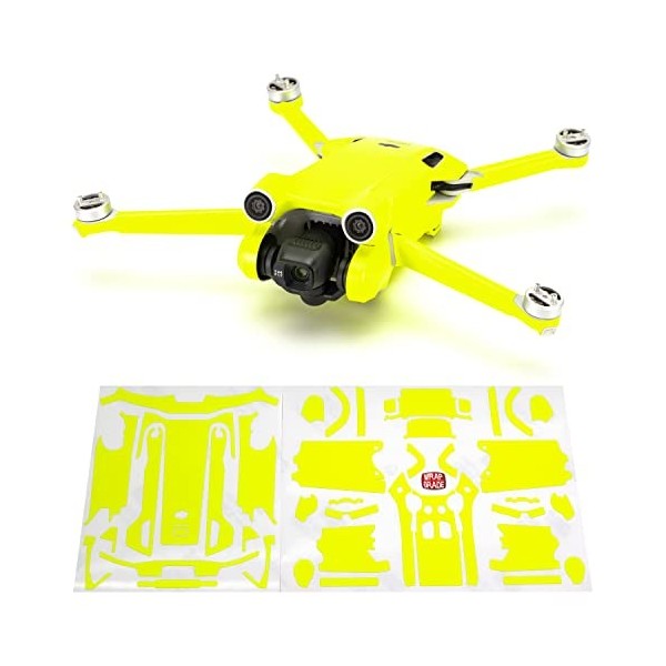 WRAPGRADE Skin Compatible avec DJI Mini 3 Pro Racing White 