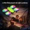 Tomzon A23 LED Mini Drone Enfant à Lumières Colorés 2 Batteries 18 mins Autonomie,Maintien dAltitude/Mode Sans Tête/3D Flip/