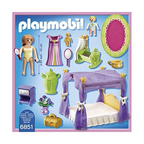 Playmobil 6851 Chambre de la Reine avec lit à baldaquin