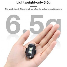Lampe stroboscopique pour drone compatible avec DJ-I Mavic Air 2S et D-JI FPV Combo, veilleuse colorée rechargeable lumière 