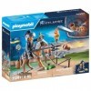 Playmobil 71297 Chevalier Novelmore et Accessoires dentrainement pour Les joutes, avec Un Cheval et Une Lance, Gamme Novelmo