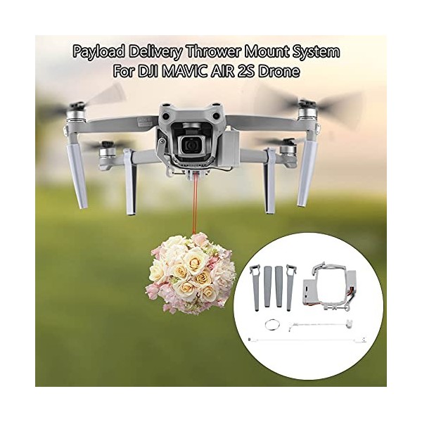 ZJRXM Payload Airdrop Release Drop Device Système Airdrop avec Train datterrissage pour DJI Mavic Air 2S/Mavic Air 2 Drone A