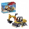 Playmobil City Action 71407 Pelleteuse avec Bras réglable pour Creuser et Pieds dappui, Engin de Chantier pour Les Fans de C