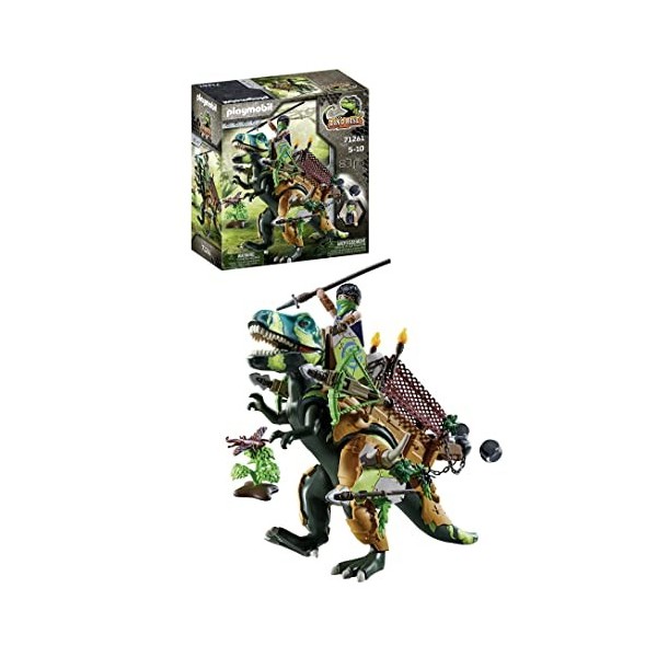 Playmobil Dino Rise 71261 Tyrannosaure et Soldat, Dinosaure avec Armure Fonctionnelle, Jouet pour Enfants à partir de 5 Ans