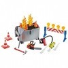 PLAYMOBIL 9804 Kit daccessoires pour pompiers emballage en film 