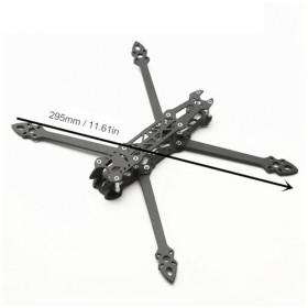 TREETDOBV Structure de 7 Pouces H 295 Mm, Cadre de Drone, Kit de Cadre de Drone de Course en Fibre de Carbone, Cadre en Forme
