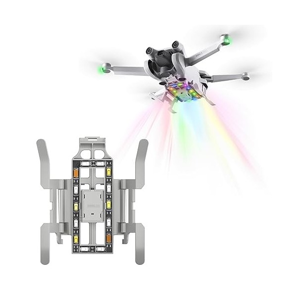 LED Foldable Landing Gear for Mini 3 Pro Drone Extended Landing Skid Lens Anti-drop Protective for DJI Mini 3 PRO Accessories
