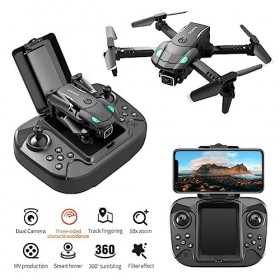 Hnsedjdh 1 Set 4K HD Double Mini Drone Caméra Quadricoptère Pliable Évitement DObstacles à Trois Côtés Hélicoptère Jouet