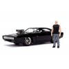 Jada The Fast and The Furious Toys 1970 Dodge Charger Street Voiture avec Figurine Dominic Toretto Porte ouvrable Coffre Capo