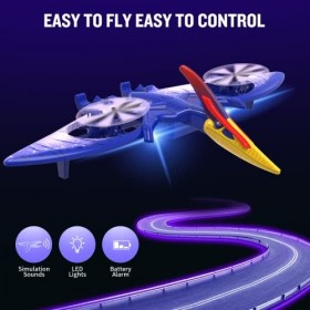YTKIH Drones Ptérosaures pour Enfants, Drones de Jouets de Dinosaures avec Télécommande, Drone Rechargeable pour Enfants 8-12