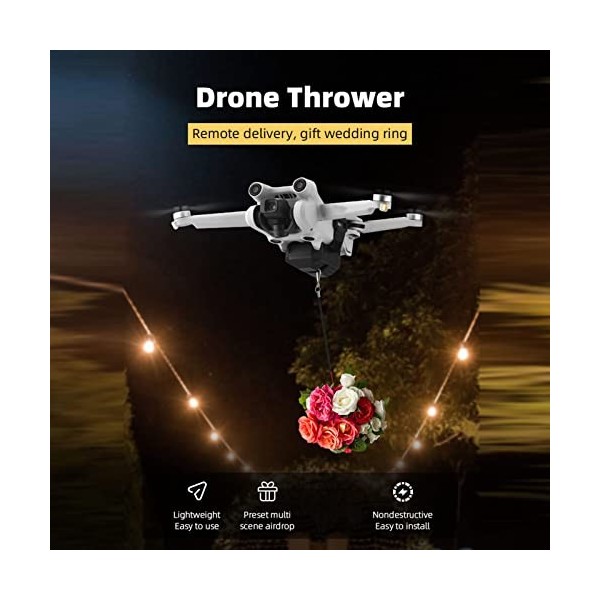 Fockety Lanceur de Drone, Accessoire de Libération Rapide pour Drone, Distributeur de Drone, Kit de Livraison de Drone, Systè