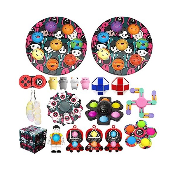 BRAINYTOYS Calamar la télé Fidget Jouets Squid la télé Jeu Fidget Jouets Pousser Bubble Pop Popper Décompression Jouets for e