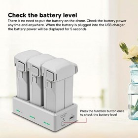 RiToEasysports Station de Charge de Drone Hub de Charge de Batterie à 3 Ports Intelligent Rapide et Efficace pour DJI Mini 3 