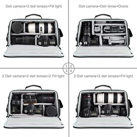 Hensych Sac à bandoulière à bandoulière pour Appareil Photo Sac de Rangement pour Objectif Sac àmain Fournitures de Photograp