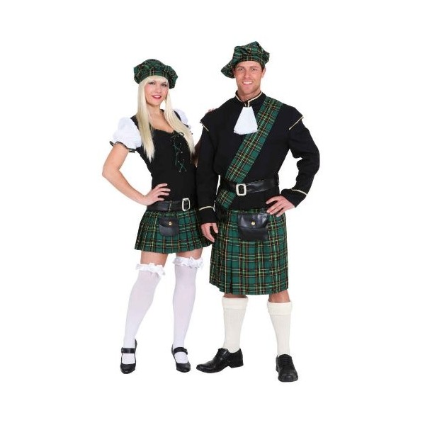 Costume de carnaval pour femme Scottish Girl Vert Taille 44