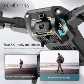 Goolsky Drone télécommandé avec caméra 6K Évitement dobstacles Flux Optique Planant FPV Quadricoptère télécommandé pour Enfa