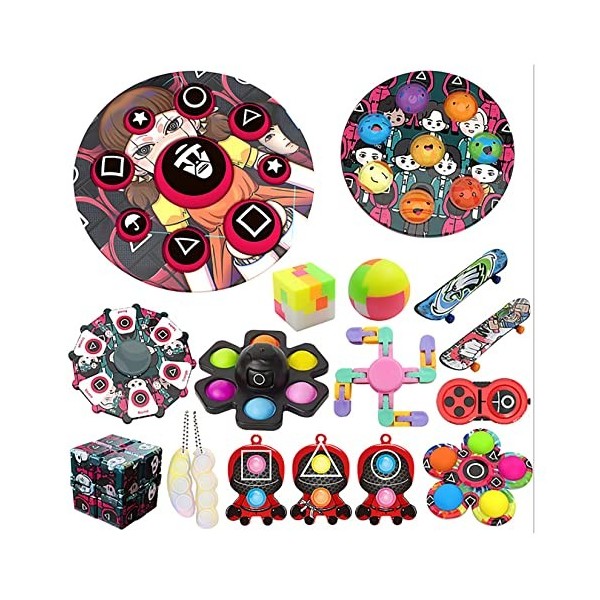 BRAINYTOYS Calamar la télé Fidget Jouets Squid la télé Jeu Fidget Jouets Pousser Bubble Pop Popper Décompression Jouets for e