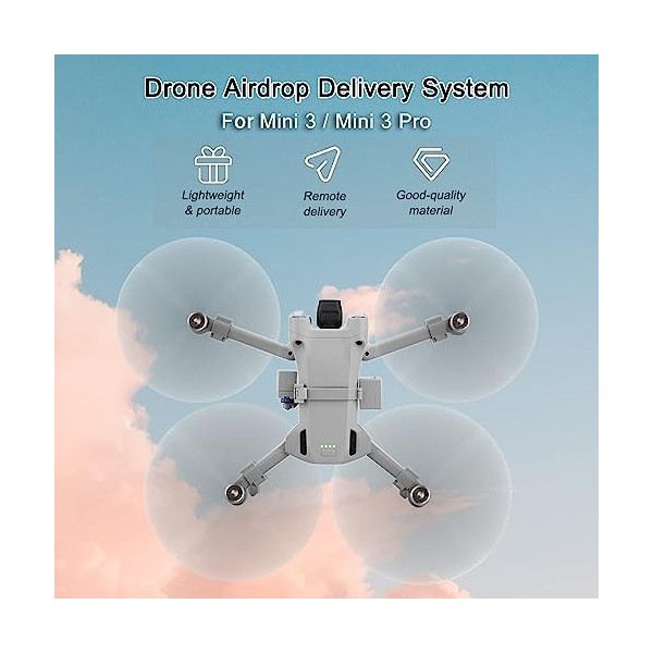 iEago RC Mini 3 Pro Drone Airdrop Système Lanceur avec Train Datterrissage, Dispositif de Transport de Livraison pour DJI Mi
