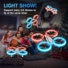 Mini drone pour enfants, jouets de Noël pour garçons, filles, adolescents, quadrirotor RC avec lumière LED, mode sans tête, r
