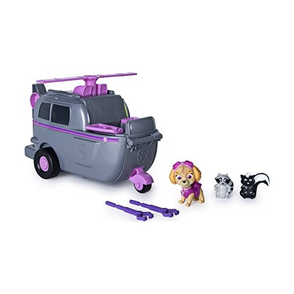 PAW PATROL Ride N Rescue Hélicoptère Skye - Convertible 2 en 1 - Véhicule et kit de Jeu