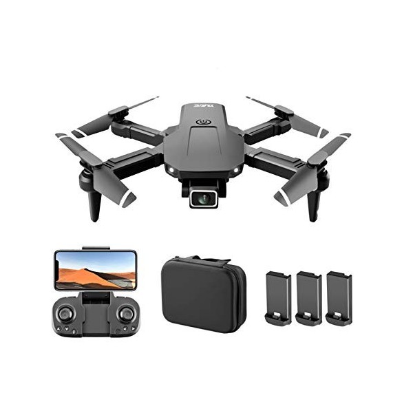 WIJIN Drones S68 avec double caméra pour adultes, drone Wifi FPV avec caméra 4K, quadricoptère RC pliable pour débutants avec