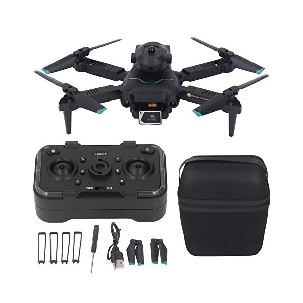 Dpofirs Mini Drone Quadrirotor avec Double Caméra 4K HD Zoom 50x pour Adultes Enfants Cadeaux, Drone télécommandé Pliable K6 