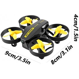 Jjshueryg Mini drone télécommandé 2,4 GHz RC Stunt Drone Mini drone télécommandé Avion Toy Mini Quadcopter Petit Avion Electr