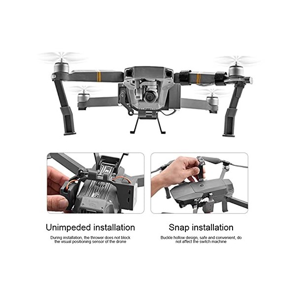 SUNGOOYUE Système de Largage dair, Kits de Livraison de Distributeur à Distance de Lanceur de Drone ABS Le Système de Largag