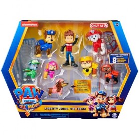 Paw Patrol Liberty Joins The Team 8 Coffret Cadeau avec Figurine de Collection Exclusive, Jouets pour Enfants à partir de 3 A