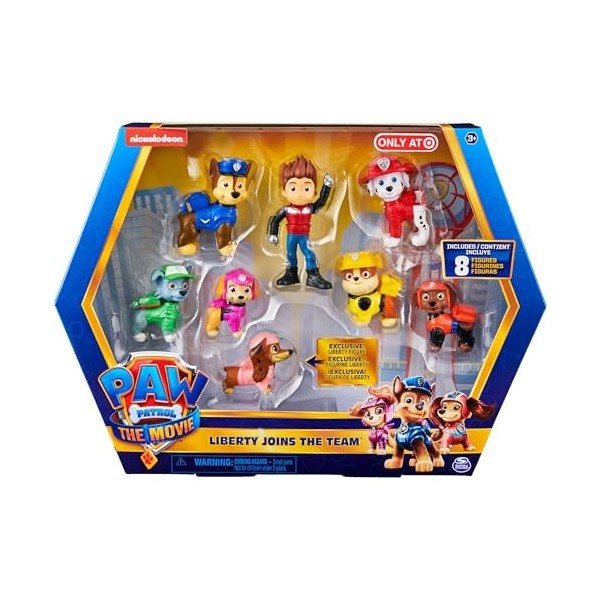 Paw Patrol Liberty Joins The Team 8 Coffret Cadeau avec Figurine de Collection Exclusive, Jouets pour Enfants à partir de 3 A