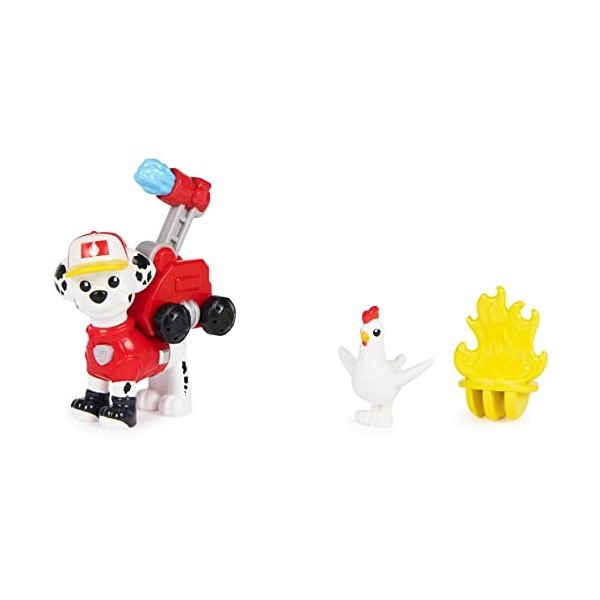 Paw Patrol Figurine daction Big Truck Pups Marshall avec Drone de Sauvetage à Clipser, Capsule Centrale de Commande et Jouet