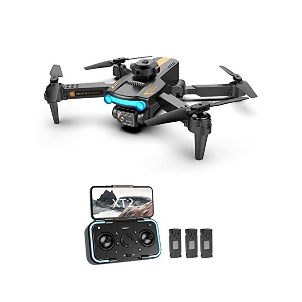 Duisger Drone télécommandé avec caméra Daul Quadricoptère télécommandé 4K avec fonction photographie gestuelle dévitement d