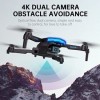 SUNGOOYUE Caméra Drone, Drones pour Adultes, X6 Drone avec Double Caméra HD 4K Localisation du Flux Optique Quadcopter Pliabl