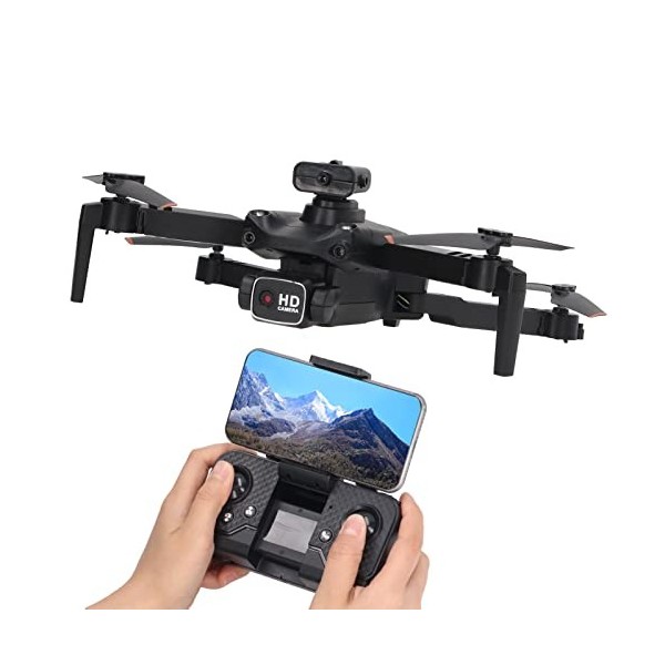 Drone RC, Quadricoptère RC Pliable 4K Caméras Extérieures Doubles pour Enfants de 14 Ans et Plus Triple batterie 